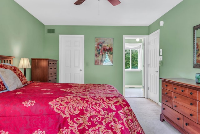 7817 Cascade Way, Gurnee, IL 60031 - bedroom featuring light carpet and ceiling fan