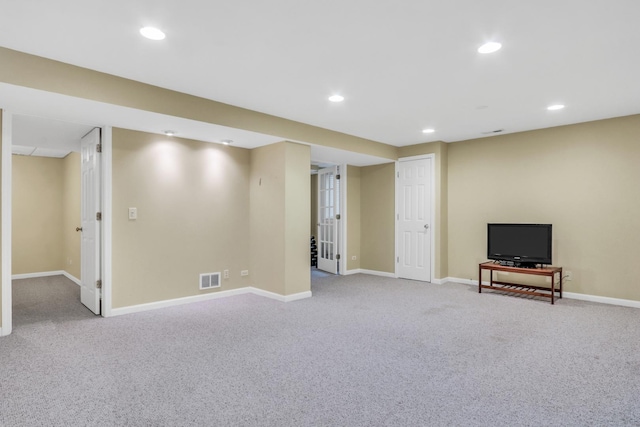 7817 Cascade Way, Gurnee, IL 60031 - finished basement with carpet floors and recessed lighting