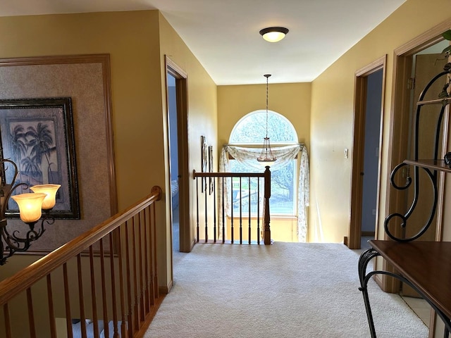 2115 Stafford Ct, Plainfield, IL 60586 - hall featuring carpet floors and an upstairs landing
