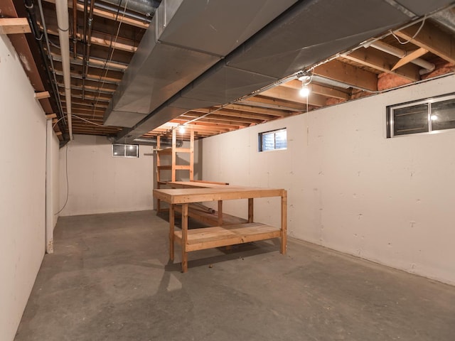 view of basement