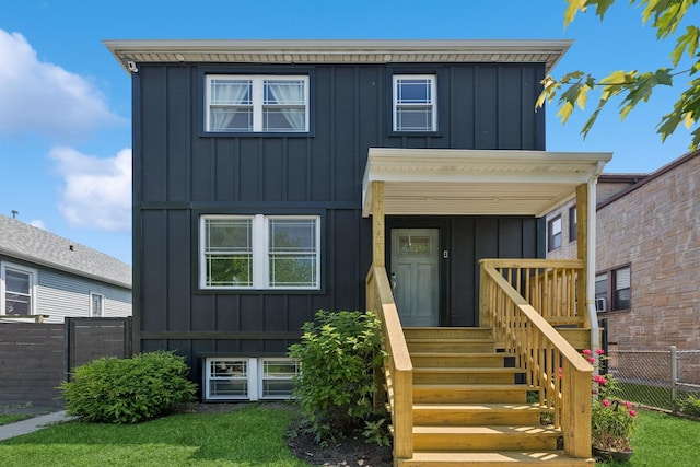 4825 W Ainslie St, Chicago, IL 60630 - view of front facade with board and batten siding