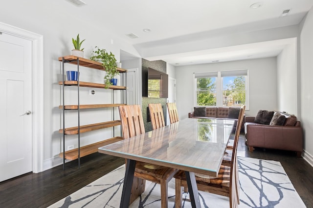 4825 W Ainslie St, Chicago, IL 60630 - dining space featuring dark wood finished floors and recessed lighting