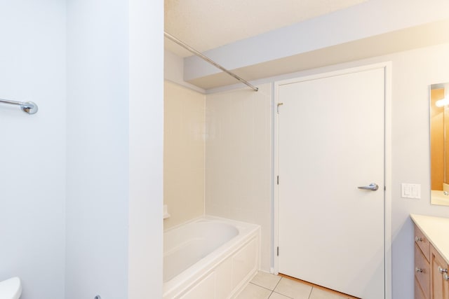9715 Woods Dr Unit 805, Skokie, IL 60077 - bathroom with vanity, tile patterned floors, toilet, and bathing tub / shower combination