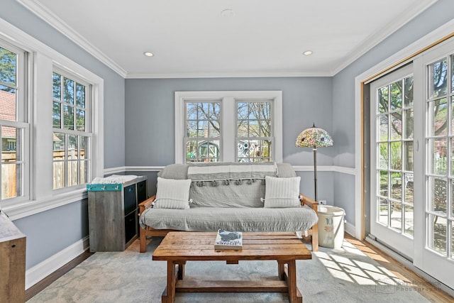sunroom / solarium with a healthy amount of sunlight