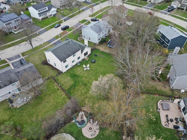 aerial view with a residential view
