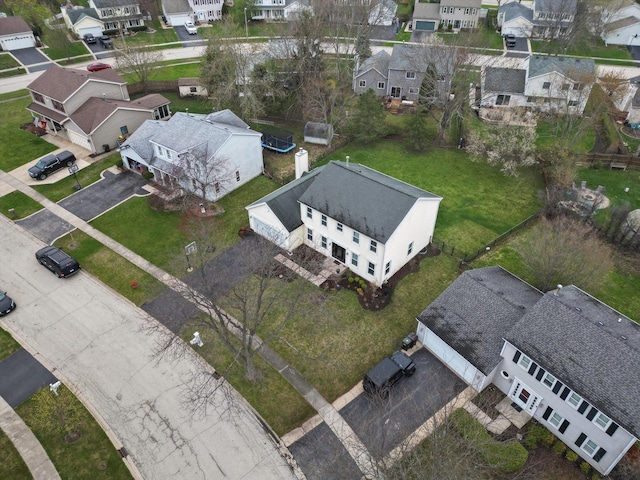 birds eye view of property featuring a residential view