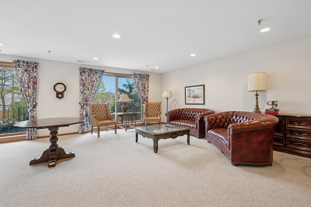 711 Oak St Unit 408, Winnetka, IL 60093 - living room with plenty of natural light, carpet flooring, and recessed lighting