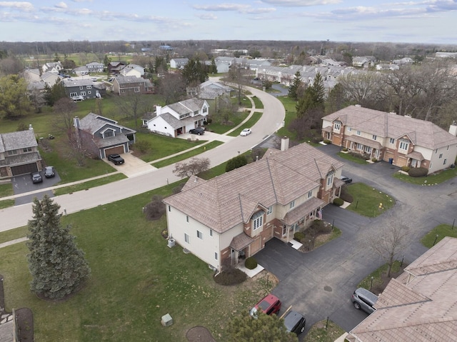 aerial view featuring a residential view