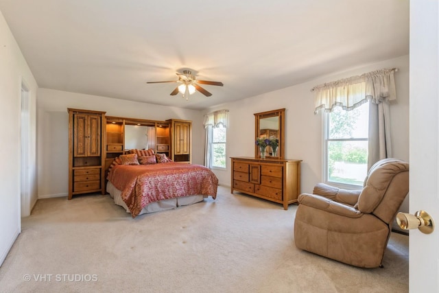 10600 Thornham Ln, Mokena, IL 60448 - bedroom featuring light carpet and a ceiling fan