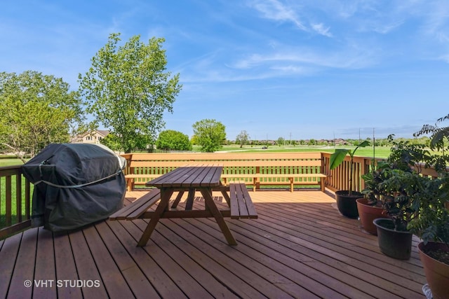 10600 Thornham Ln, Mokena, IL 60448 - wooden deck with area for grilling