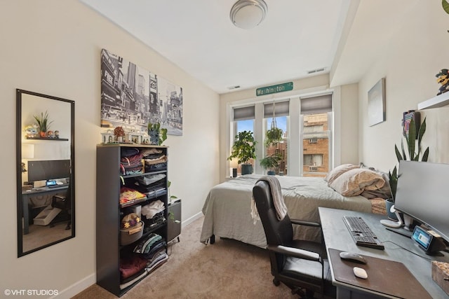 536.5 W Belmont Ave Unit 3N, Chicago, IL 60657 - bedroom featuring carpet floors, visible vents, and baseboards
