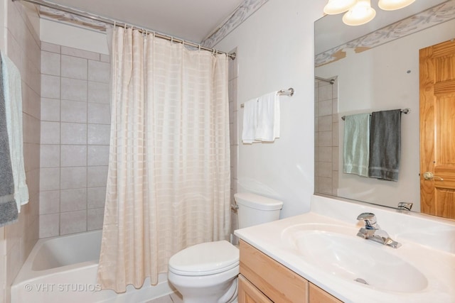 1754 Landreth Ct, Aurora, IL 60504 - bathroom with vanity, toilet, and shower / tub combo with curtain