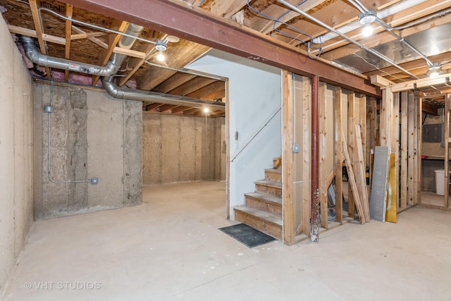 1754 Landreth Ct, Aurora, IL 60504 - unfinished below grade area featuring stairs