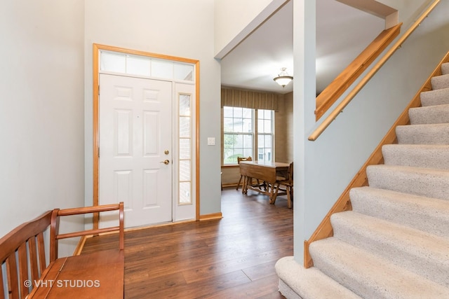 1754 Landreth Ct, Aurora, IL 60504 - foyer entrance featuring stairs and wood finished floors