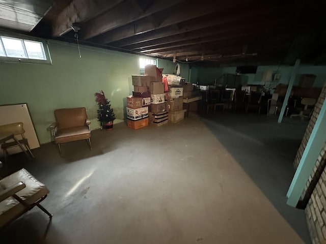 view of basement