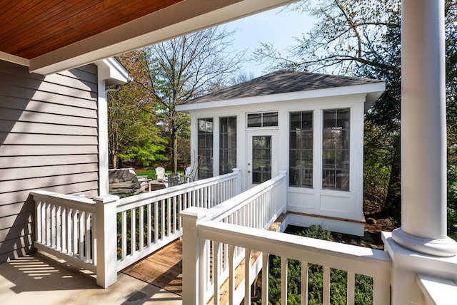 view of wooden deck