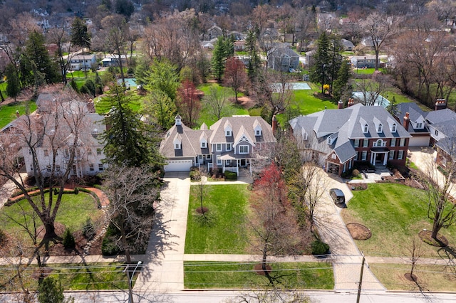 bird's eye view featuring a residential view