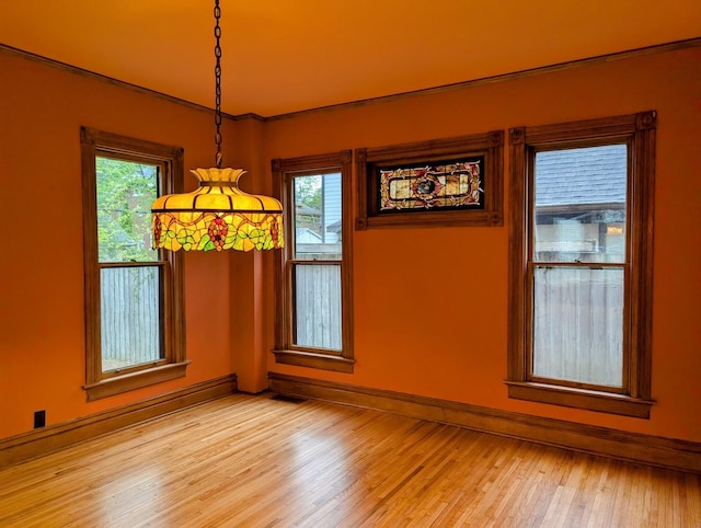 907 W Church St, Champaign, IL 61821 - spare room featuring light wood-style flooring, healthy amount of natural light, and baseboards