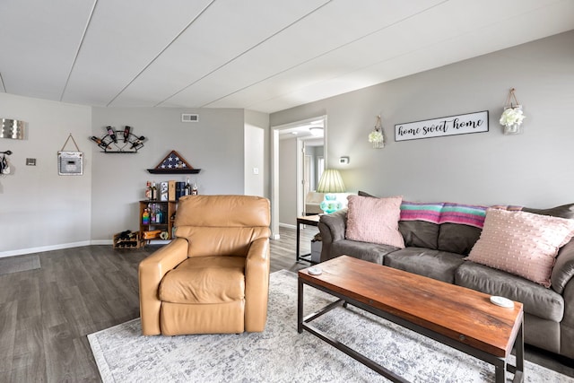 6443 Oak Forest Ave Unit 1W, Tinley Park, IL 60477 - living area featuring baseboards, wood finished floors, and visible vents