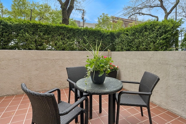 view of patio / terrace with fence
