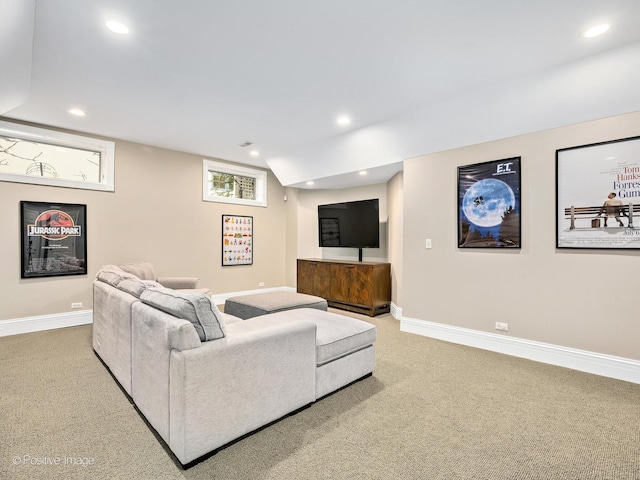 522 N Grant St, Hinsdale, IL 60521 - carpeted living area featuring recessed lighting and baseboards