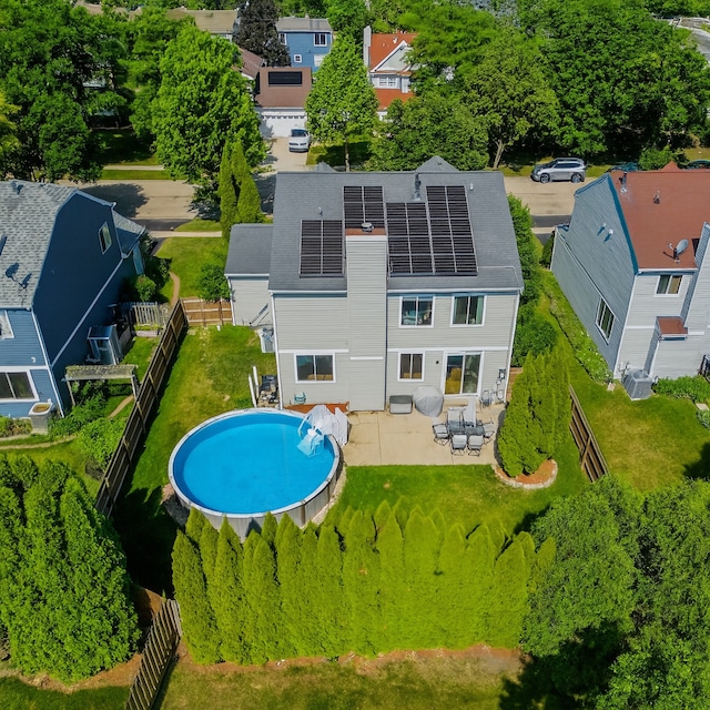 1635 Arlington Ln, Gurnee, IL 60031 - aerial view of property and surrounding area with a pool