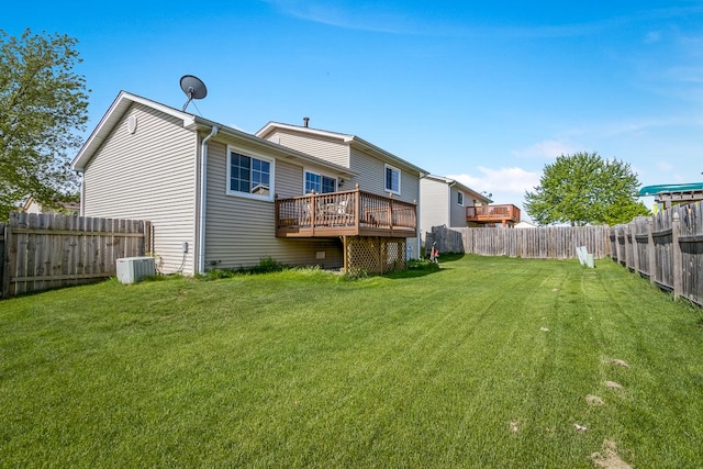 1680 Bicek Dr, Hoffman Estates, IL 60192 - back of property with a fenced backyard and a deck
