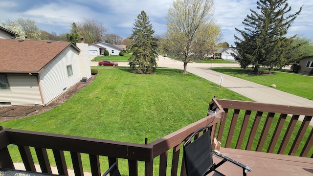 view of yard featuring a residential view