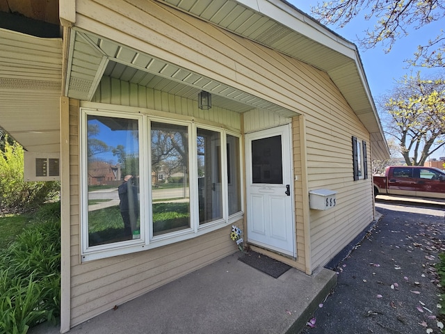 view of doorway to property