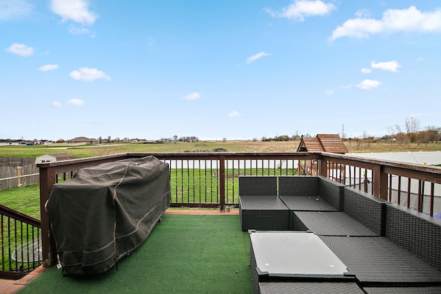 833 Poe St, Manteno, IL 60950 - deck with an outdoor living space and a grill