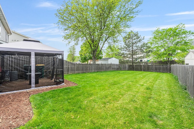 2743 River Bend Ln, Plainfield, IL 60586 - view of yard with a gazebo, central AC unit, and a patio area