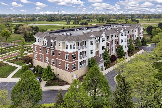 2701 Commons Dr Unit 409, Glenview, IL 60026 - aerial view of a nearby body of water, a golf club, and apartment complex / building