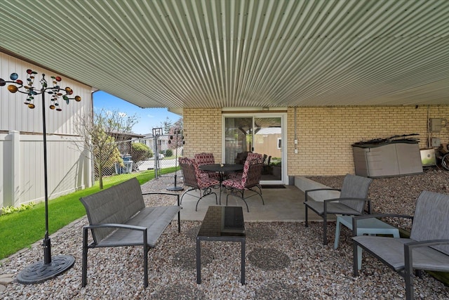 view of patio / terrace with fence