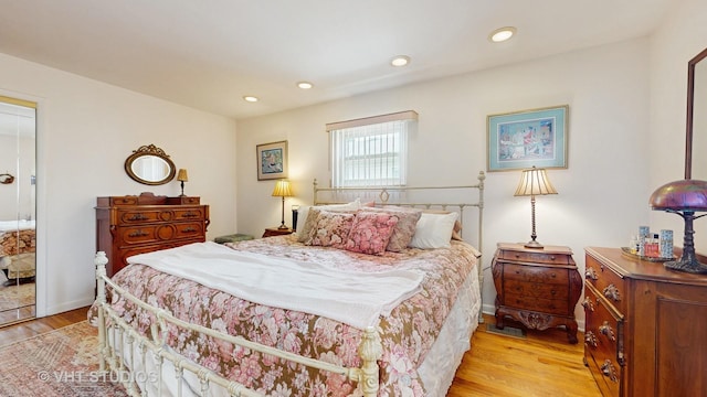 270 Concord Dr, Melrose Park, IL 60160 - bedroom with light wood finished floors and recessed lighting