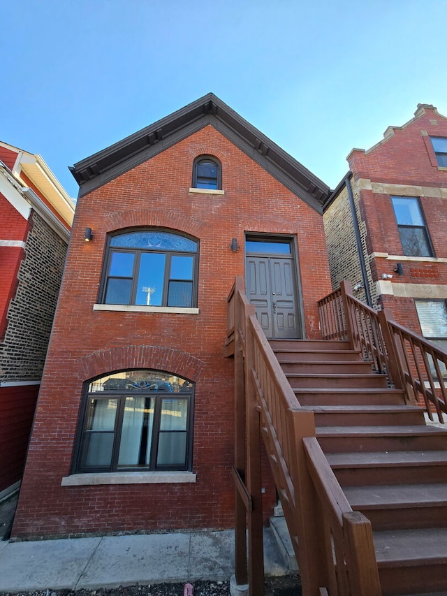 2625 W Cullerton St, Chicago, IL 60608 - back of house with brick siding and stairs