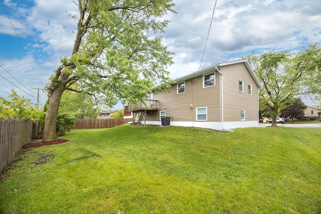 16560 Woodlawn W Ave, South Holland, IL 60473 - rear view of house with central AC unit and a deck