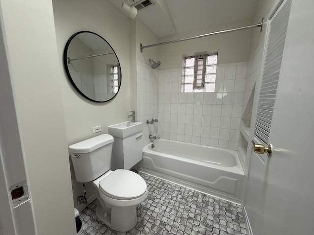 2446 W Thomas St, Chicago, IL 60622 - bathroom with visible vents, toilet, and tub / shower combination