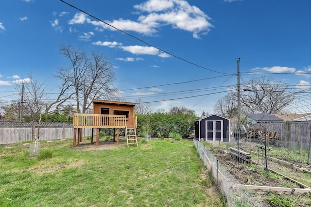 9633 Karlov Ave, Skokie, IL 60076 - view of yard with a shed and a vegetable garden