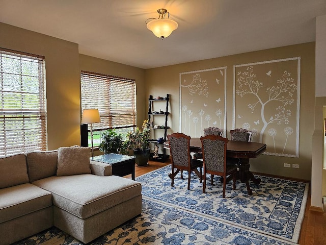 interior space with a wealth of natural light and wood finished floors