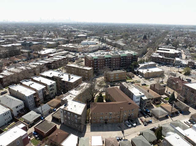 bird's eye view with a view of city