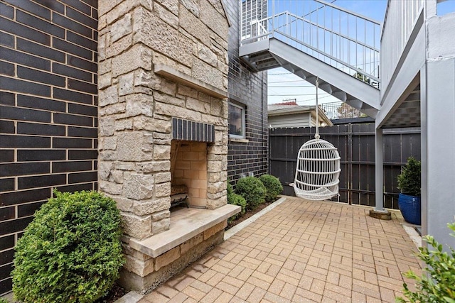 view of patio with fence