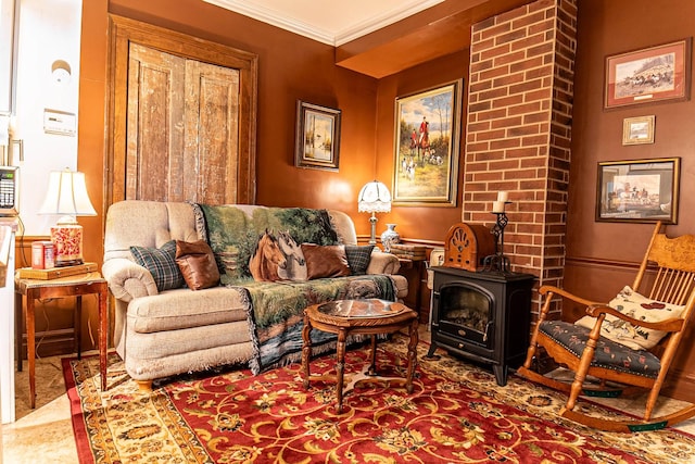 105 S High St, Galena, IL 61036 - sitting room featuring crown molding