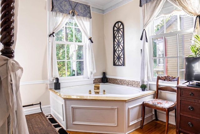 105 S High St, Galena, IL 61036 - full bath with a bath and ornamental molding