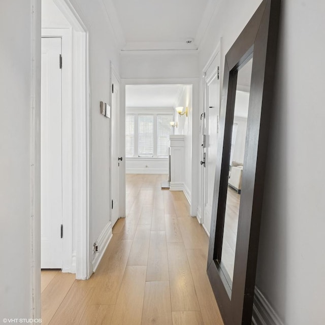 1225 W Lunt Ave Unit 2B, Chicago, IL 60626 - hall with light wood-style flooring and ornamental molding
