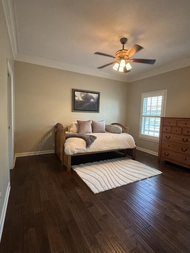 3009 Fox Glen Ct, Saint Charles, IL 60174 - bedroom with crown molding, baseboards, and hardwood / wood-style floors
