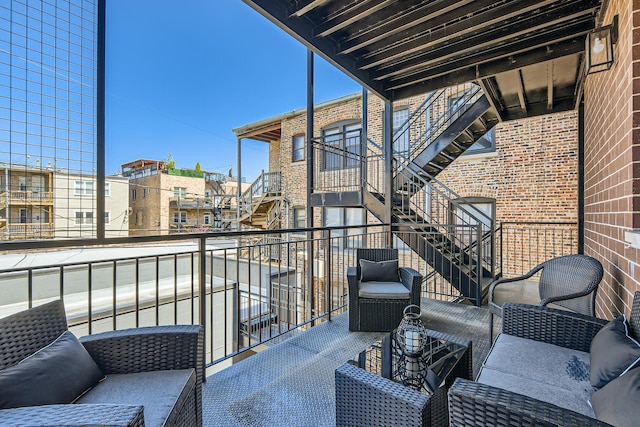 1462 W Winnemac Ave Unit 2, Chicago, IL 60640 - balcony featuring an outdoor living space