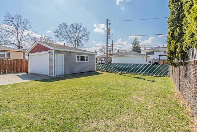 2054 Birch St, Des Plaines, IL 60018 - view of yard featuring an outdoor structure and a garage
