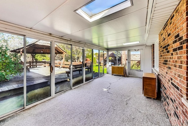 14506 Mallard Dr, Homer Glen, IL 60491 - sunroom / solarium featuring a skylight
