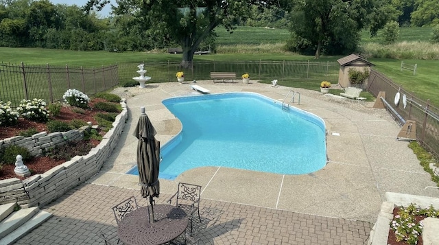 12524 Grandview Dr, Huntley, IL 60142 - view of swimming pool featuring a patio and a diving board