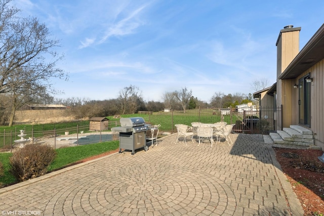 12524 Grandview Dr, Huntley, IL 60142 - view of patio with a grill and outdoor dining area